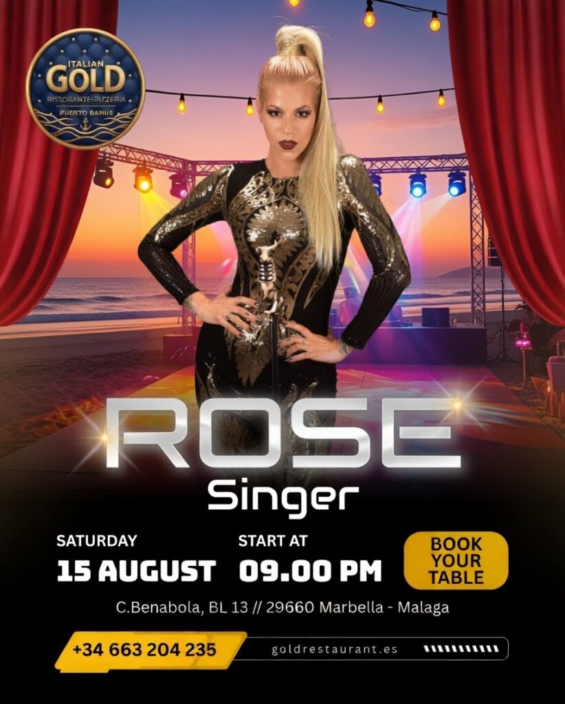 15 de agosto — Actuación en vivo de Rose Singer