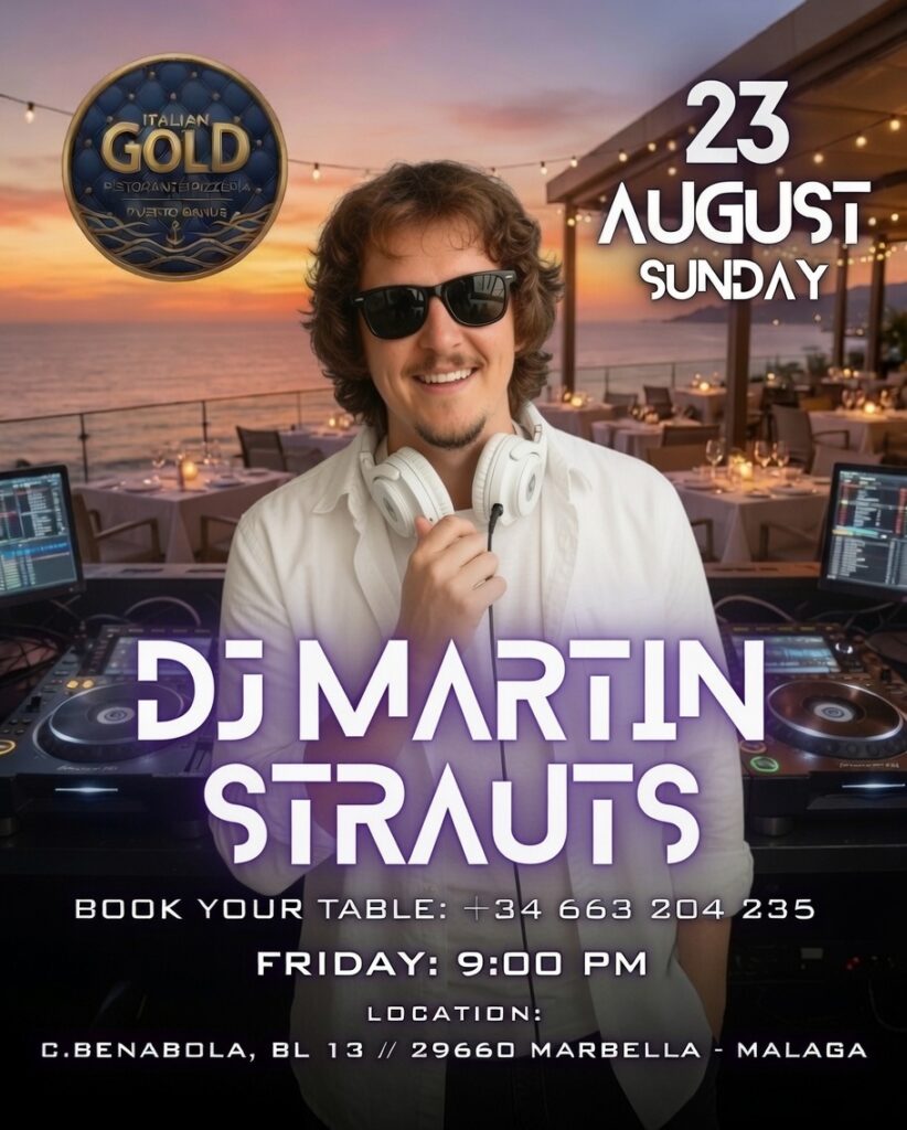 23 de agosto — Sesión en vivo de DJ Martin Strauts
