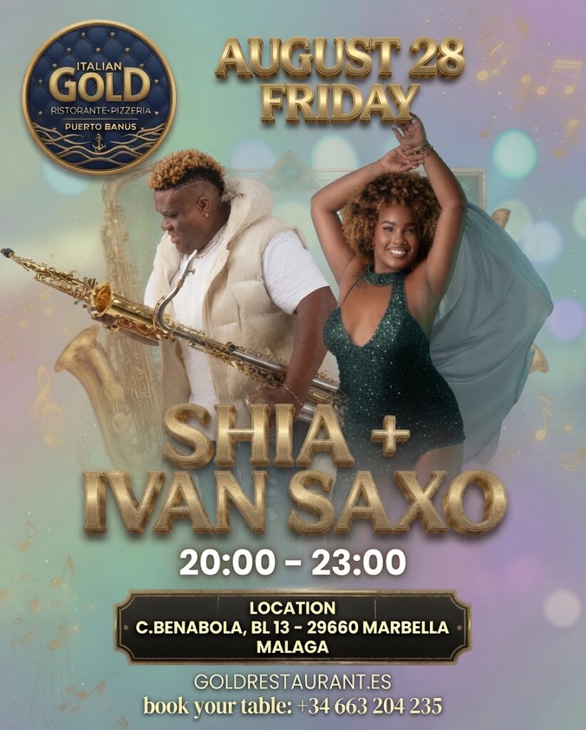 28 de agosto — Actuación en vivo de Shia + Ivan Saxo