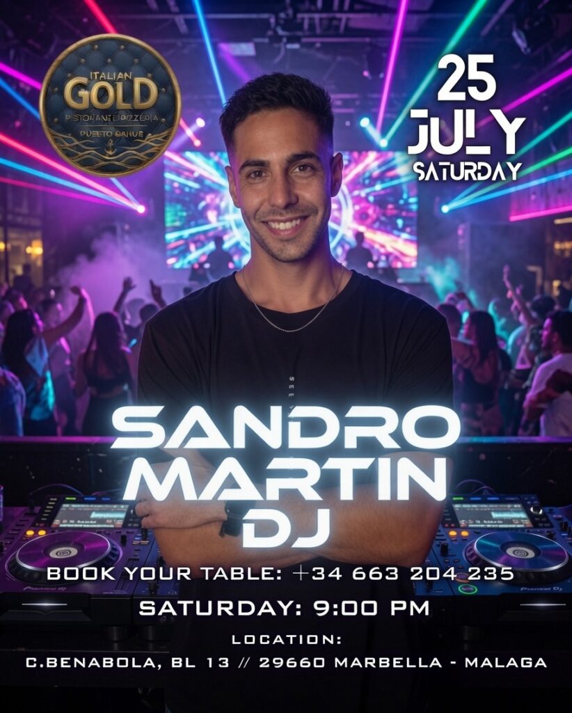 25 de julio — Sesión en vivo de Sandro Martin DJ